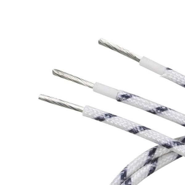Silicone Rubber Fiberglass Braided Wire High Temperature Resistant 600V 200C