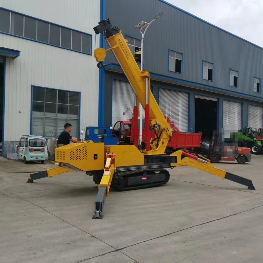 Crane Mobile Crawler Cranes 360 Degree Hydraulic Slewing Construction Lifter Tracked Mini 8 Ton Spider Crane