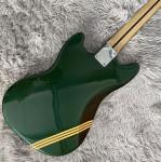 Custom Fender Mustang Style Electric Guitar Metallic Green S-S Pickups Chrome