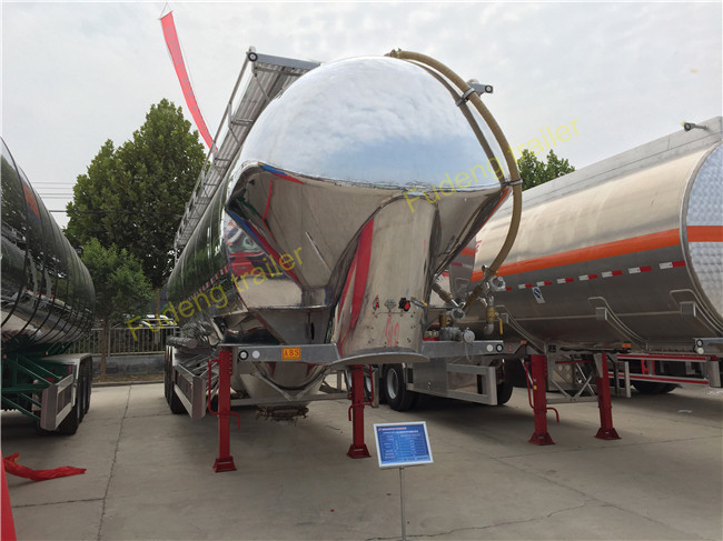 50 Cm Dry Bulk Carriers Bulk Cement Tanker Trailer , Cement Tank Trailer