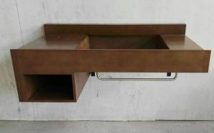 Quality wooden bathroom vanity with metal bar,floating vanity cabinets,wooden vanity V-015 wholesale
