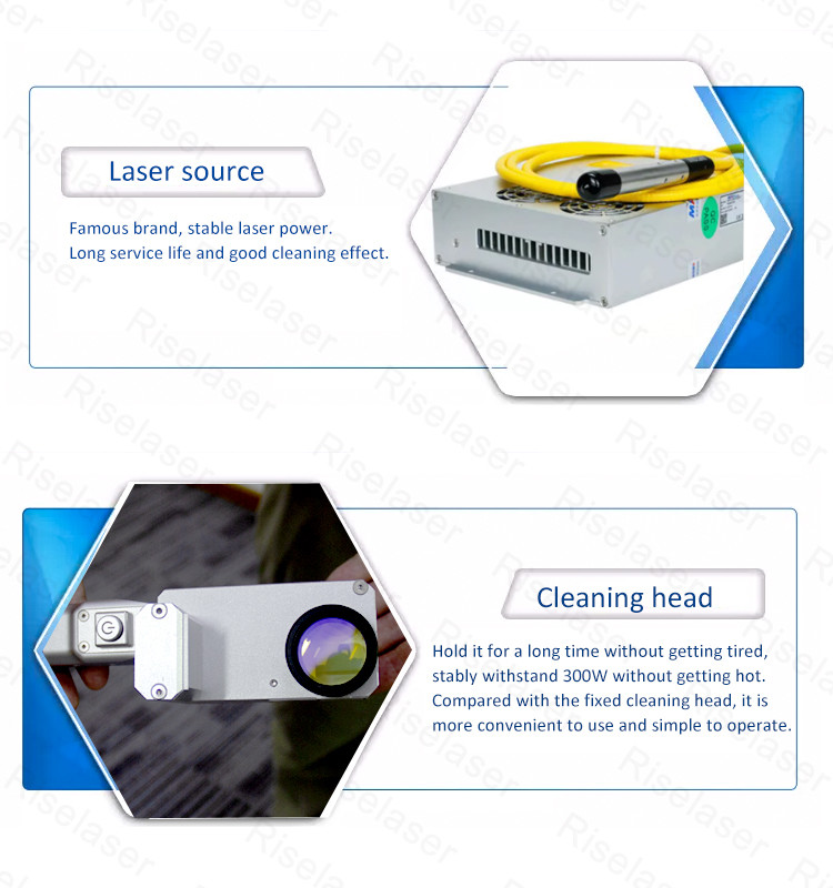 Handheld Laser Rust Removal Machine Backpack Laser Cleaning Machine 50w 100w