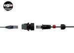 IP68 8 Pin Cat5e 7.0mm Waterproof Rj45 Connector