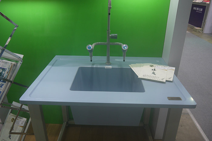 White in school library Epoxy Resin Sink and Epoxy Resin Work Surface
