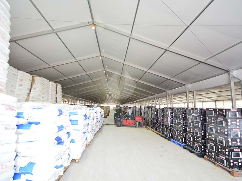 White Waterproof Industrial Aluminum Frame Tent For Storage Warehouse