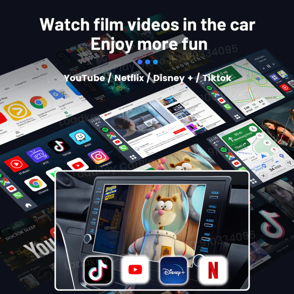 MultiMedia CPC200-Tbox Ambient USB Ai Box Wireless Adaper Carplay Android 13.0 SDM660 Compatible 2016-2022