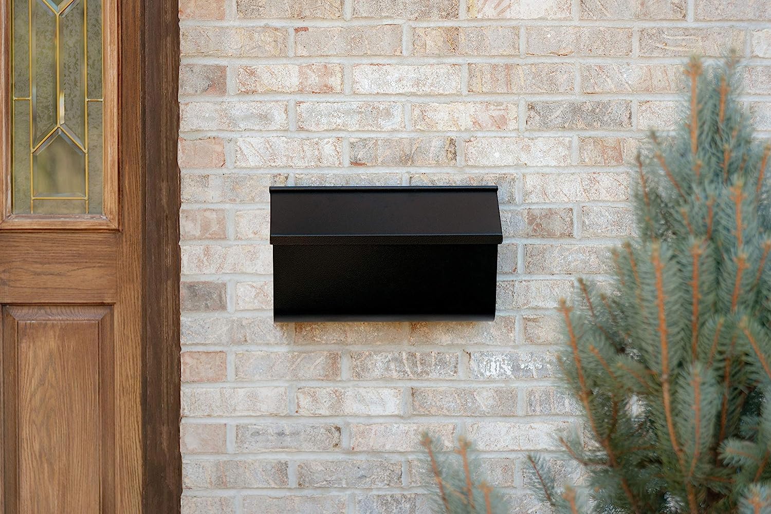 Professional Medium Capacity Heavy Duty Steel Black Wall Mount Mailbox 0.8mm Thick