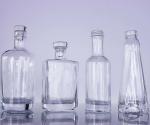 Premium Clear Whiskey Glass Bottle