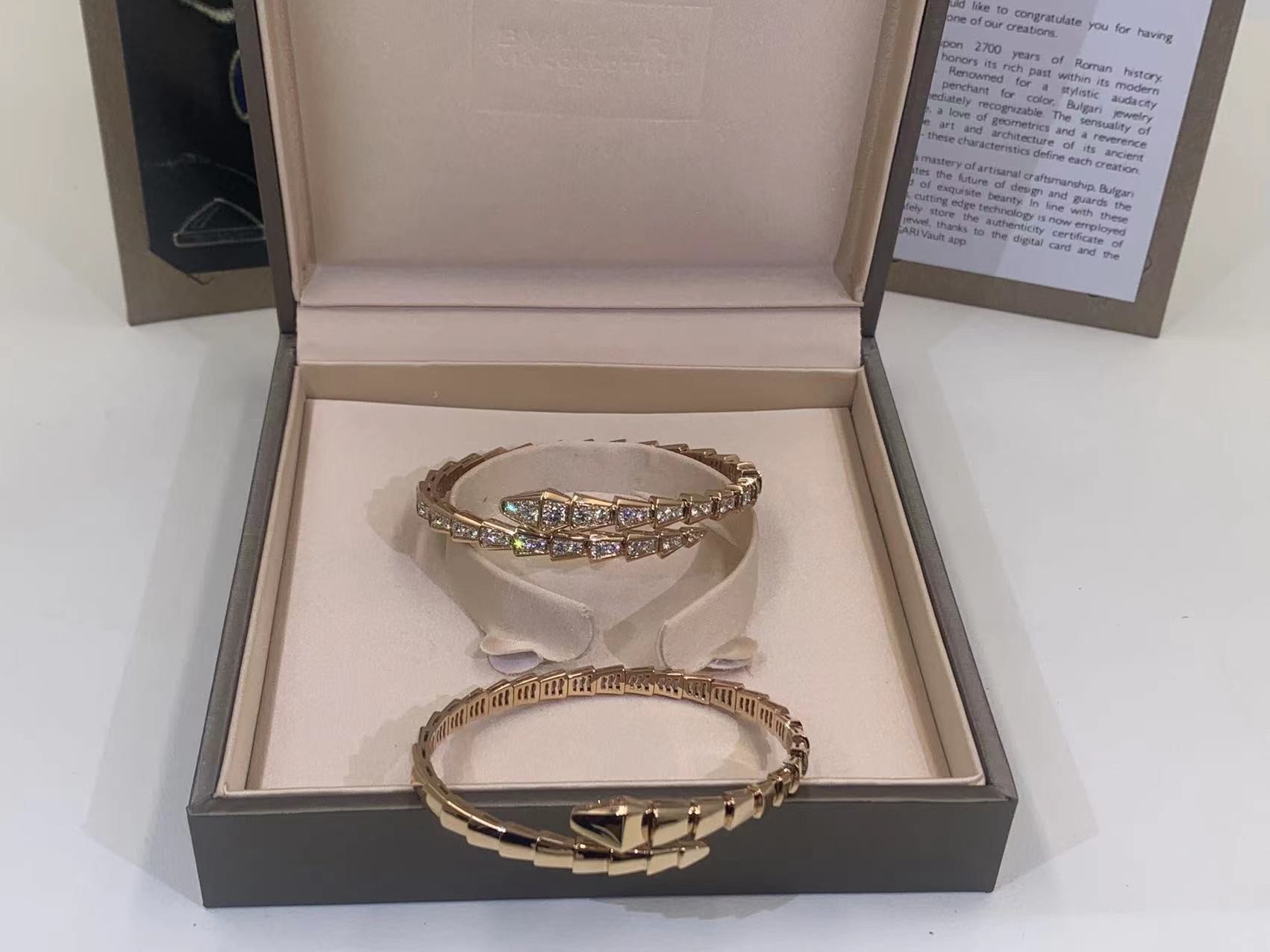 Serpenti Viper Bracelet Serpenti Viper 18 Kt Yellow Gold Bracelet With Pavé Diamonds