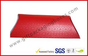 Quality Handmade UV Coating Pillow Card Board Packaging Boxes , A4 B5 Red Document Card Board Box wholesale