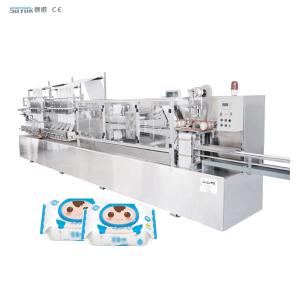 Quality 5 KW Wet Wipes Machine Baby Wet Wipe Slitting Folding Stacking Packing Machinery wholesale