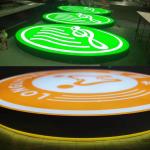 UL ROHS 3D LED Advertising Light Box / Round Outdoor Acrylic Light Box Sign