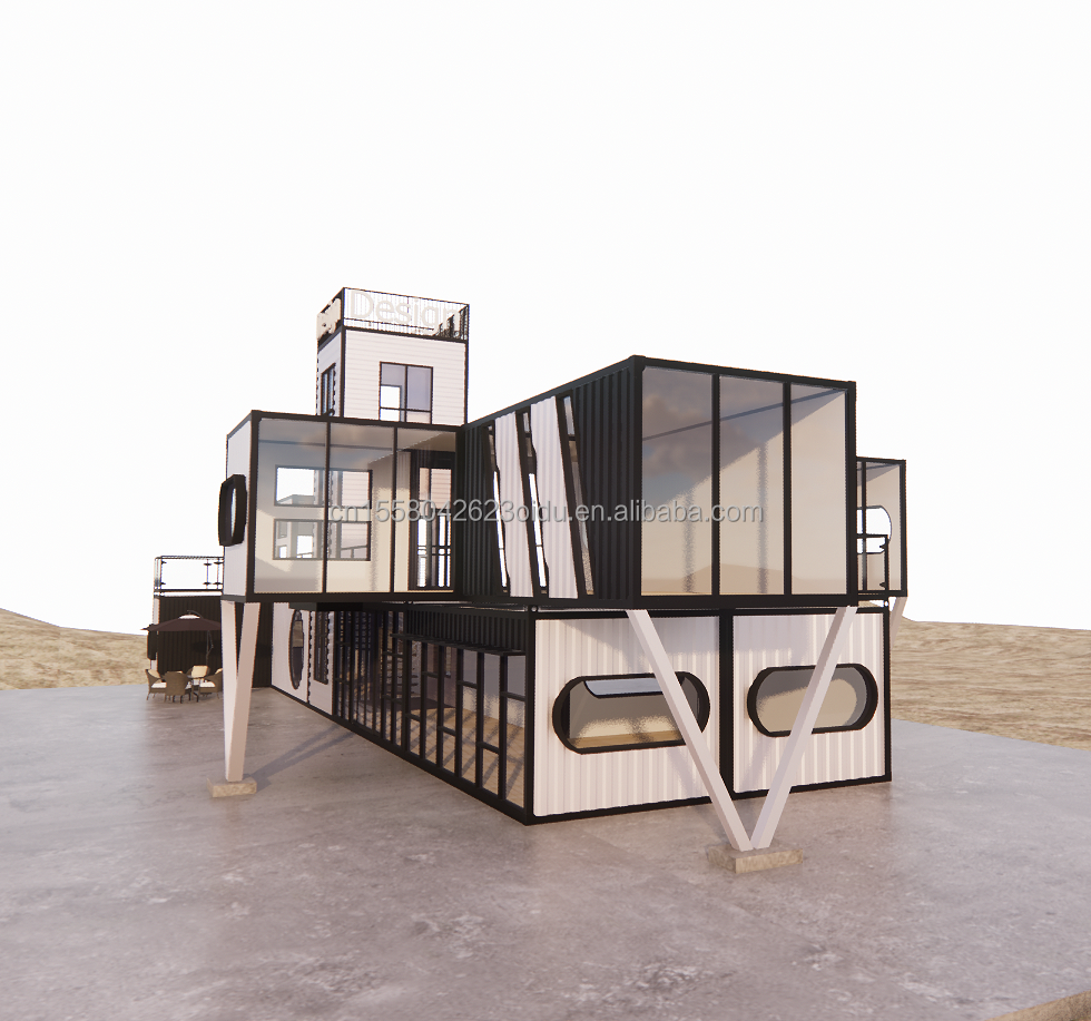 Galvanized Steel Square Tubes Container Shop Shipping Container Portable Shop Container 3D Model Design