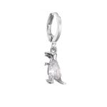 Micro Sterling Silver Crystal Jewelry Inlaid Zircon Retro Dinosaur Dangle