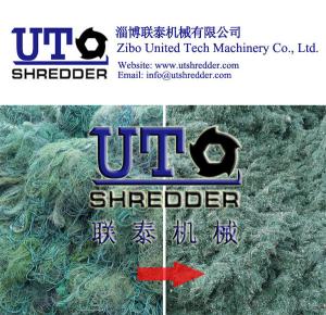 Quality two engins shredder, plastic fishing net crusher, plastic recycling machine -high efficiency &amp; low noise - United Tech wholesale