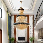Top Luxury Crystal Staircase Chandelier Lighting Villa Lobby Hotel Project Large