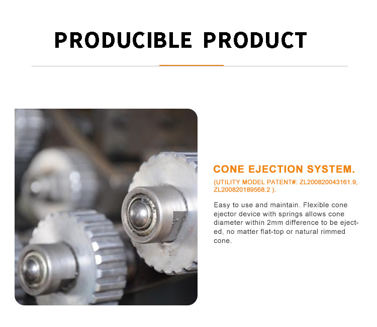Industrial SS Sugar Cone Production Line Ice Cream Sugar Rolled Cone Baking Machine