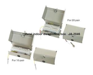 Quality Metal indoor network distribution box 10 pair 20 pair key locking type wholesale