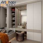 Wooden Bedroom Storage Closet Hinge Door Wardrobe Customized Color for
