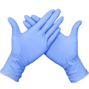 Quality Elasticity Nitrile Disposable Gloves , Polythene Disposable Gloves Smooth Surface wholesale