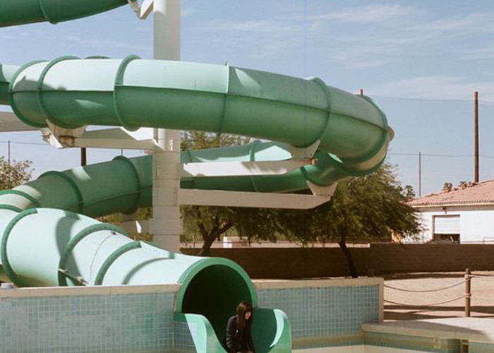 Aqua Play Fiberglass Water Slide , Combination Commercial Pool Water Slides