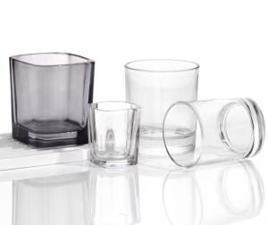 Quality Empty Clear Amber Grey luxury candle jars For Scented Candle wholesale