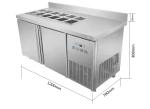 280W Workbench Commercial Restaurant Refrigerator CFC Free Refrigerant