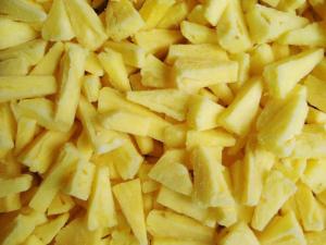Quality Individual Quick Freezing Fruits / Pineapple Peeled Slices FDA / ISO Approved wholesale