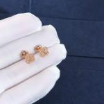 Vancleefarpels Sweet Alhambra Earstuds 18k Rose Gold Factory Sales Fine Jewelry
