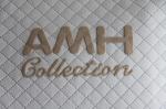 Bridal White Quilted NonWoven Fabric Small Square Veins Burning Letter Logo
