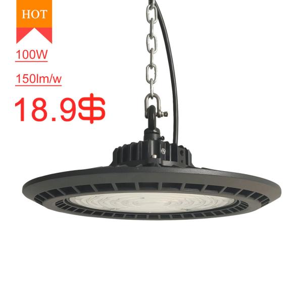 warehouse ip65 waterproof led 100w smart dimmer ufo high bay light factory price