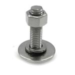 Fully Threaded 304 Stainless Steel Hex Head Screw with Flat Lock Washers