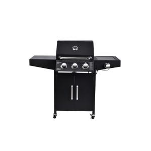 Quality Flat Top Garden Gas BBQ Grill with Side Cooker 3 1 Steel Flame Safety Device 13000BTU*4 wholesale