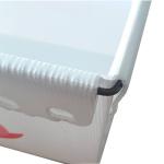 White Polypropylene Corrugated Plastic Mail Totes With Steel Strap