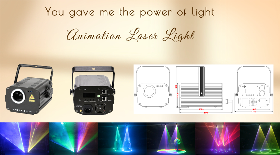 Rgb Animation Laser Beam Lights 1800mw 1.8w DMX512 Control For Wedding Stage