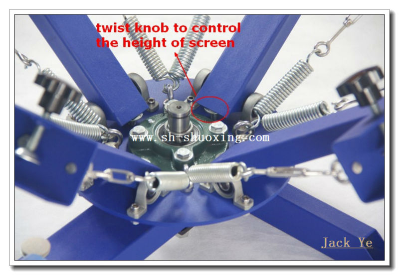 4 color 1 station silk screen printing press