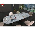 Snow Mountain White Marble Big Slab for Modern Design Dining Table Top Natural