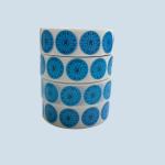 Waterproof Vinyl Fire Extinguisher Stickers Blue 20mm Round Labels