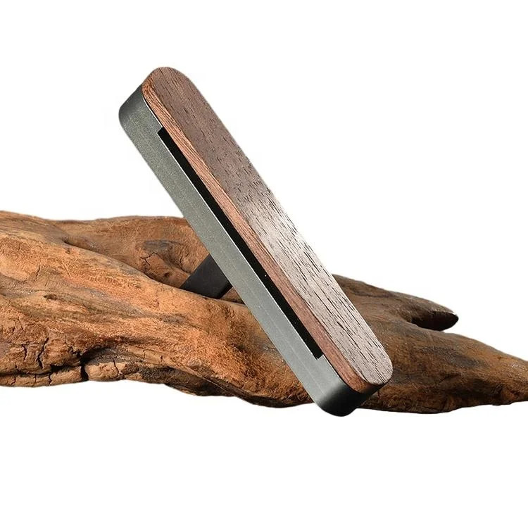 Custom Logo Car Aroma Diffuser Lasting Fragrance Natural Wood Car Vent Air Freshener