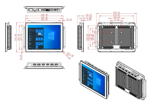 15-Inch Windows Touch Screen for Industrial HMI Panels and Equipment Control