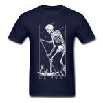 Short Sleeve Custom Anime T Shirts Solid Non Fade Color Double Needle Collar