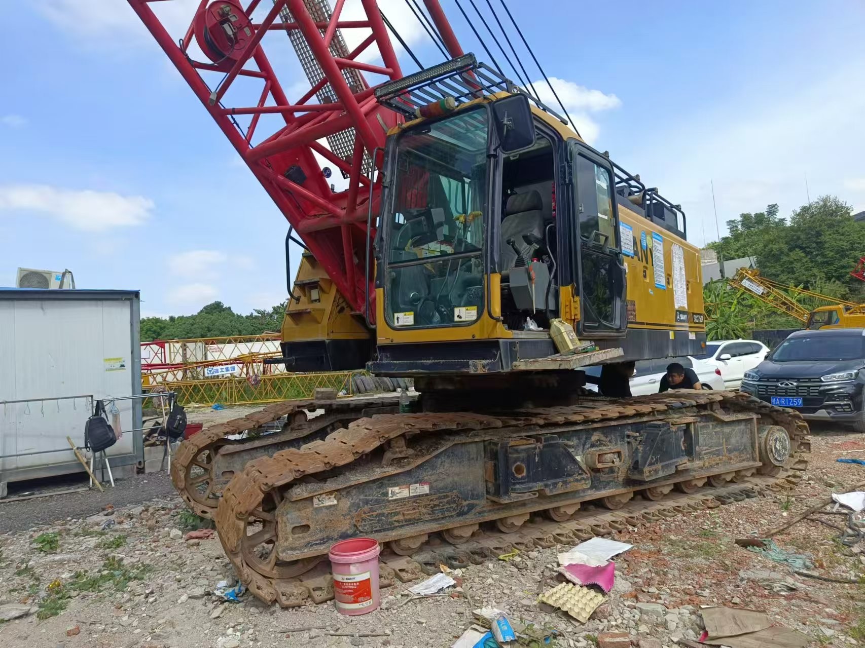 2019 Used Hydraulic Crawler Crane 75 Tons with Five-Arm Jib