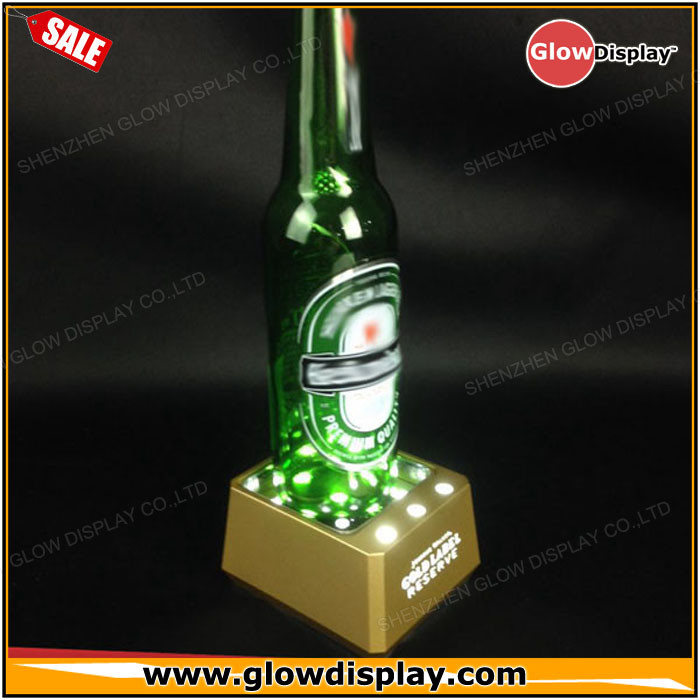 Absolut Elyx Bottle Glorifier Holder Golden LED Base Lighted Sign Display Stand