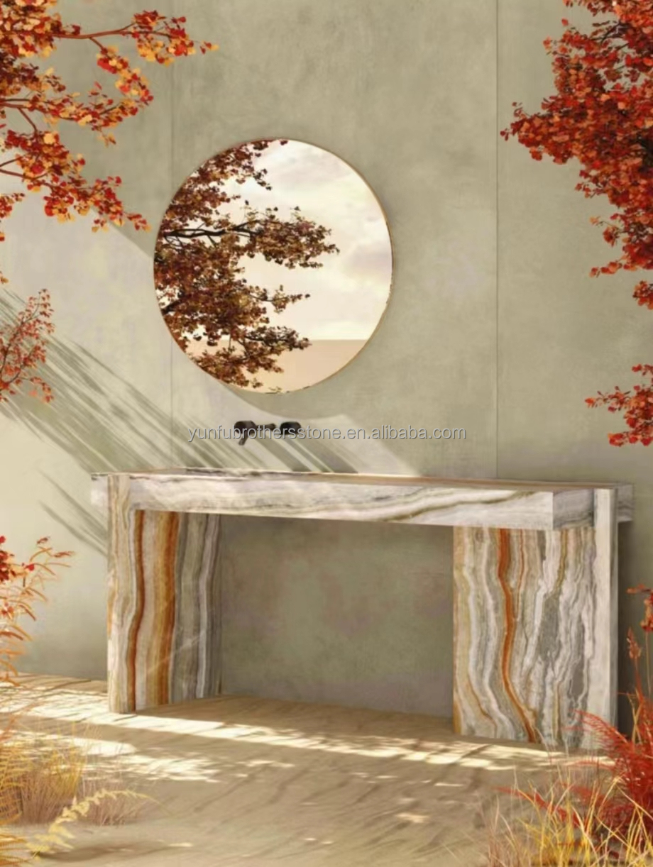 Cut-To-Size Onyx Marble Stone Slabs Perfect for Home Decor and Living Room Table