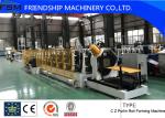 3.0 MM GI C Z Purlin Roll Forming Machine Touch Screen Hydraulic Cutting