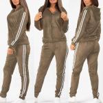 Custom Women Sport Clothing Fashion Hooded Training Track Sweat Suit Jogging