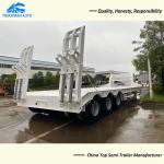3 Line 6 Axle 80 Tons Lowboy Low Bed Semi Trailer Heavy Duty