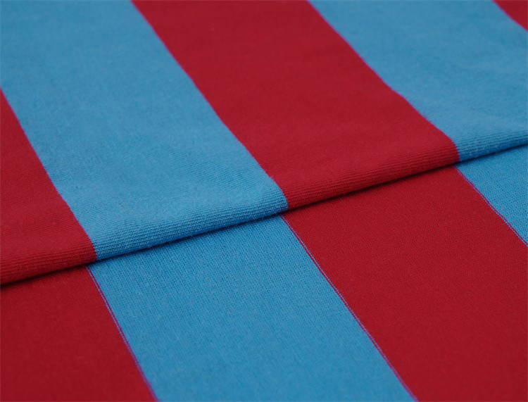 Healthy And Breathable Wear-Resistant And Natural Striped Knit Fabric For Polo Shirt