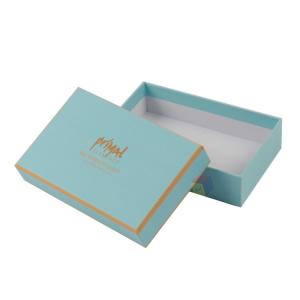 Quality Light Blue Handmade Rigid Cardboard Gift Box Lid And Base Custom Logo wholesale