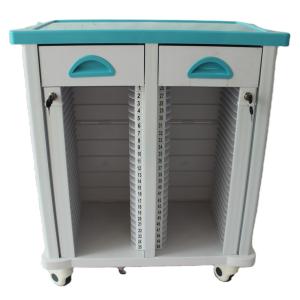 Quality 680MM 40CM Medical Equipment Trolley ABS Hospital Medical Trolley Manually Case Folder Trolley wholesale